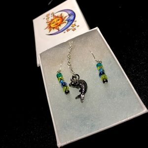 fish necklace and earrings set  🎣 🐟